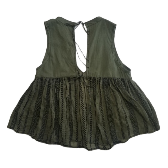 Free People Strike It Open Back Tank Green - Picture 5 of 11